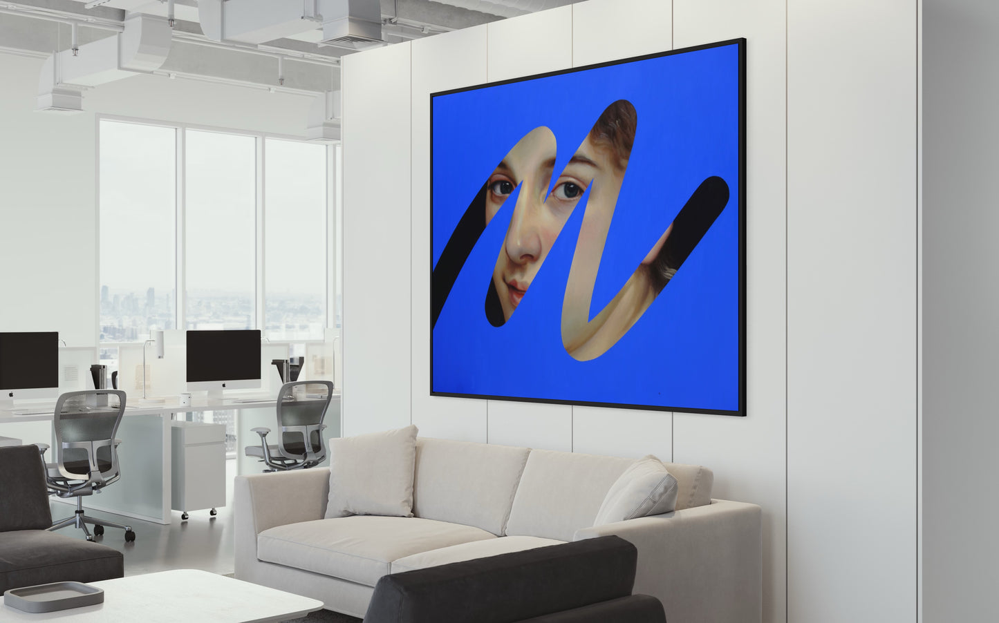 Blue Fake Abstract (Bouguereau)