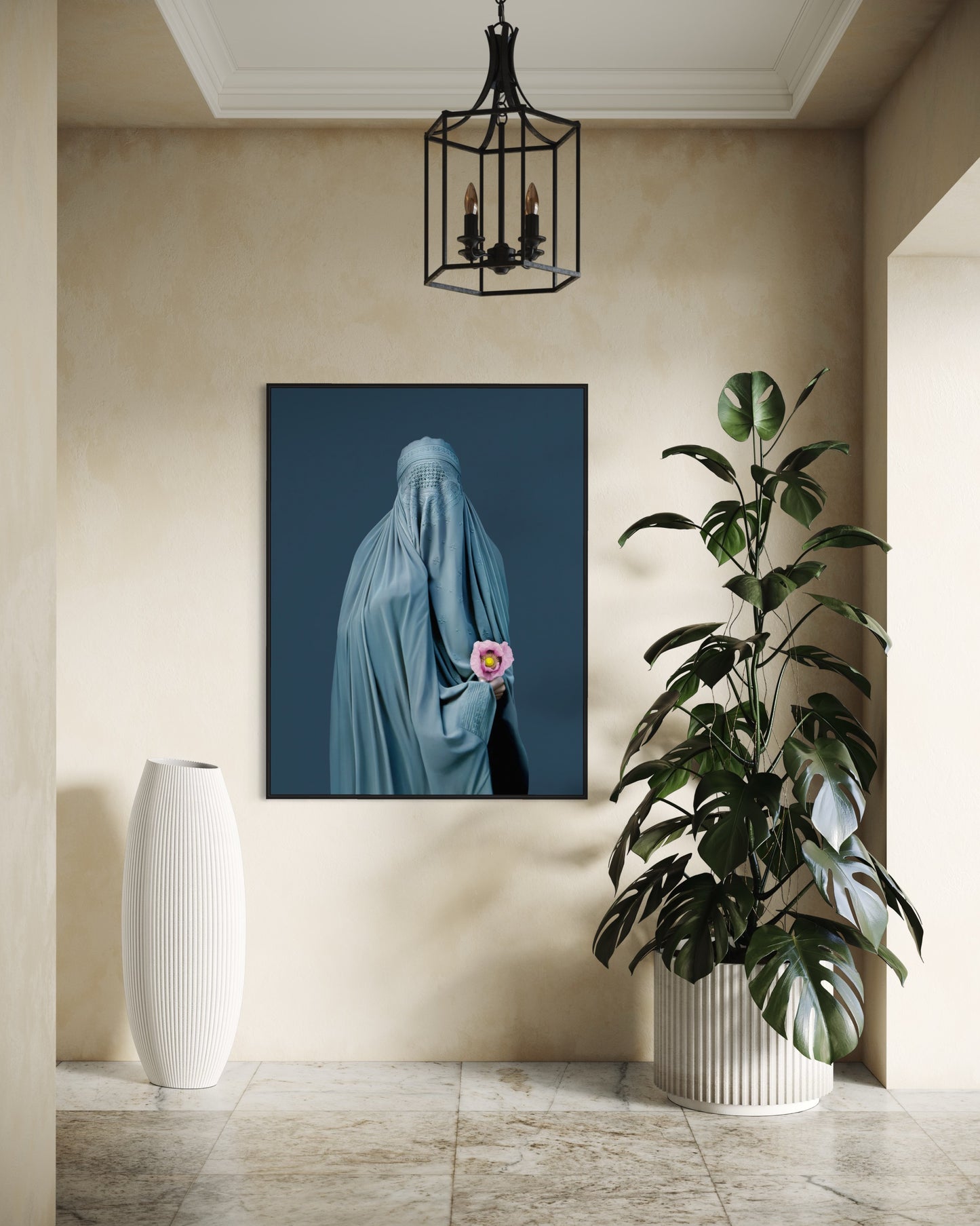 Arab woman with opium flower