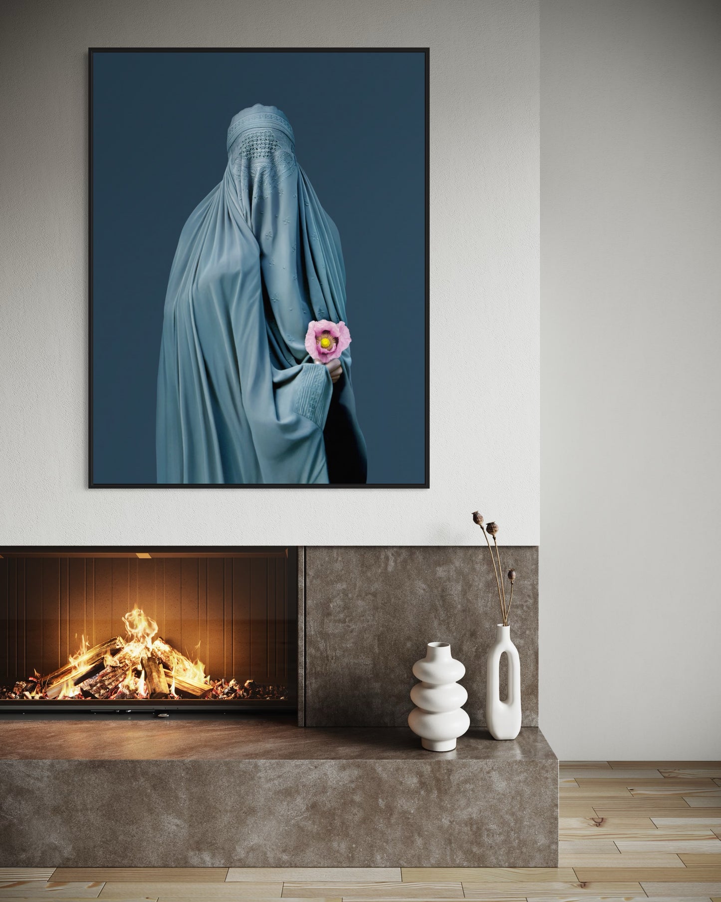 Arab woman with opium flower