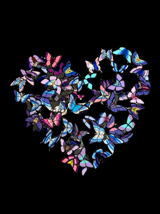 Butterfly Violet Heart