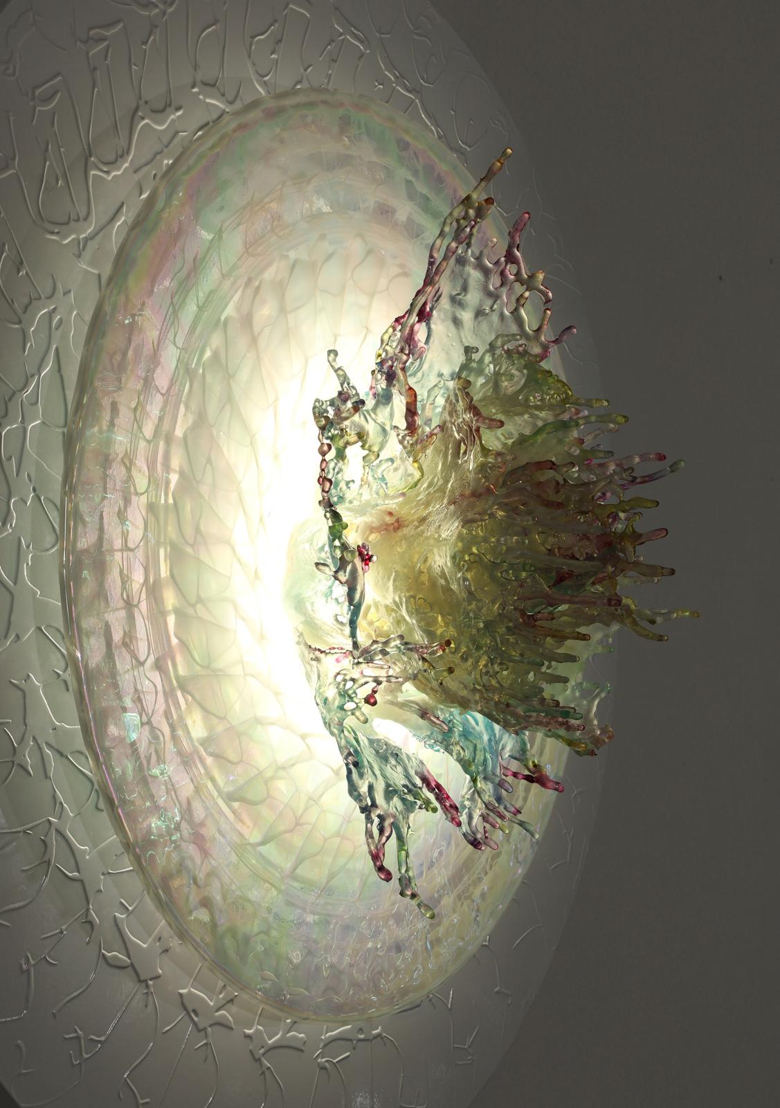 Light disk white lotus