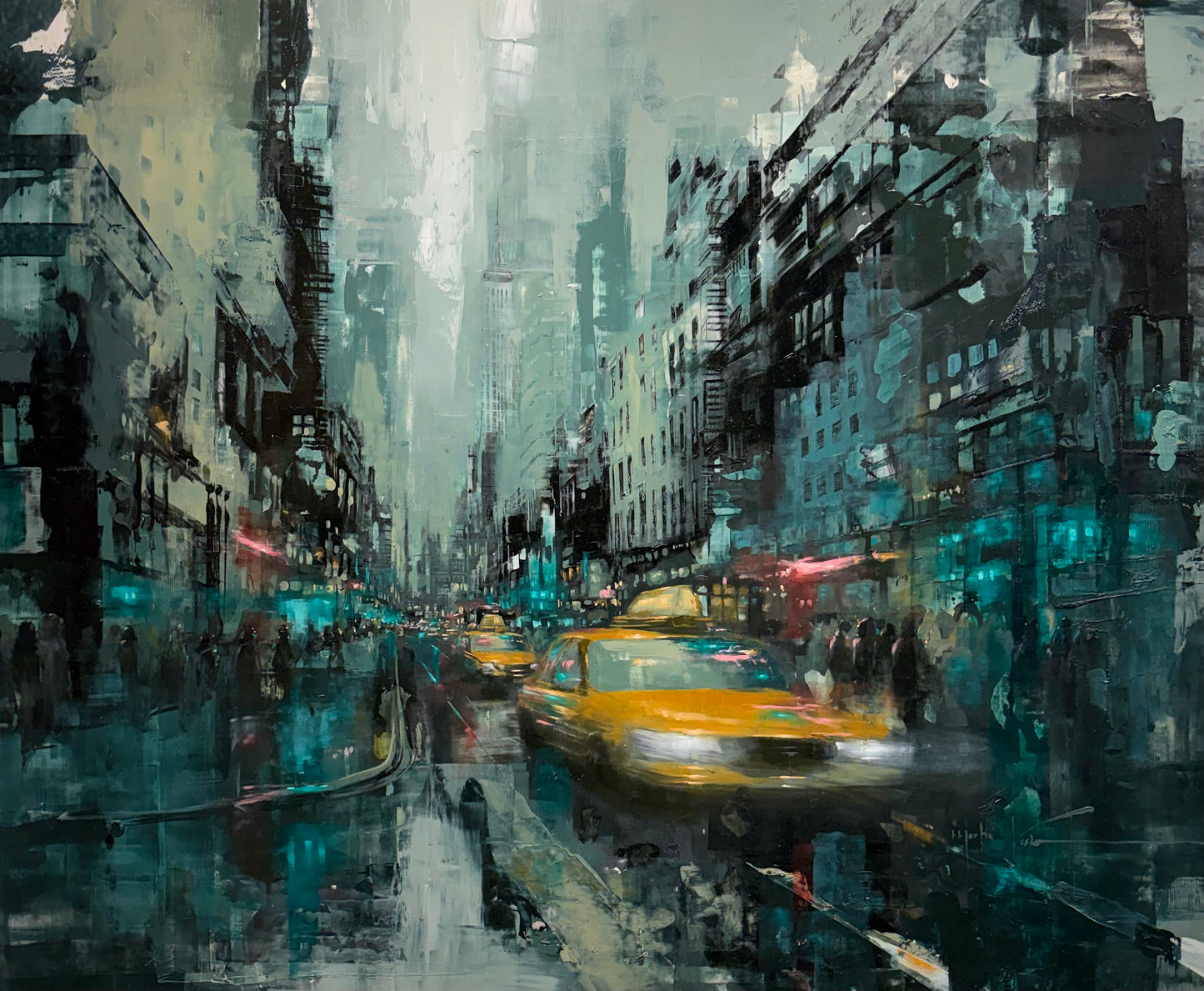 New York fading blue IV