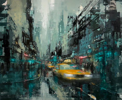 New York fading blue IV