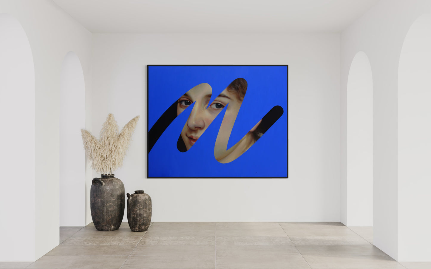 Blue Fake Abstract (Bouguereau)