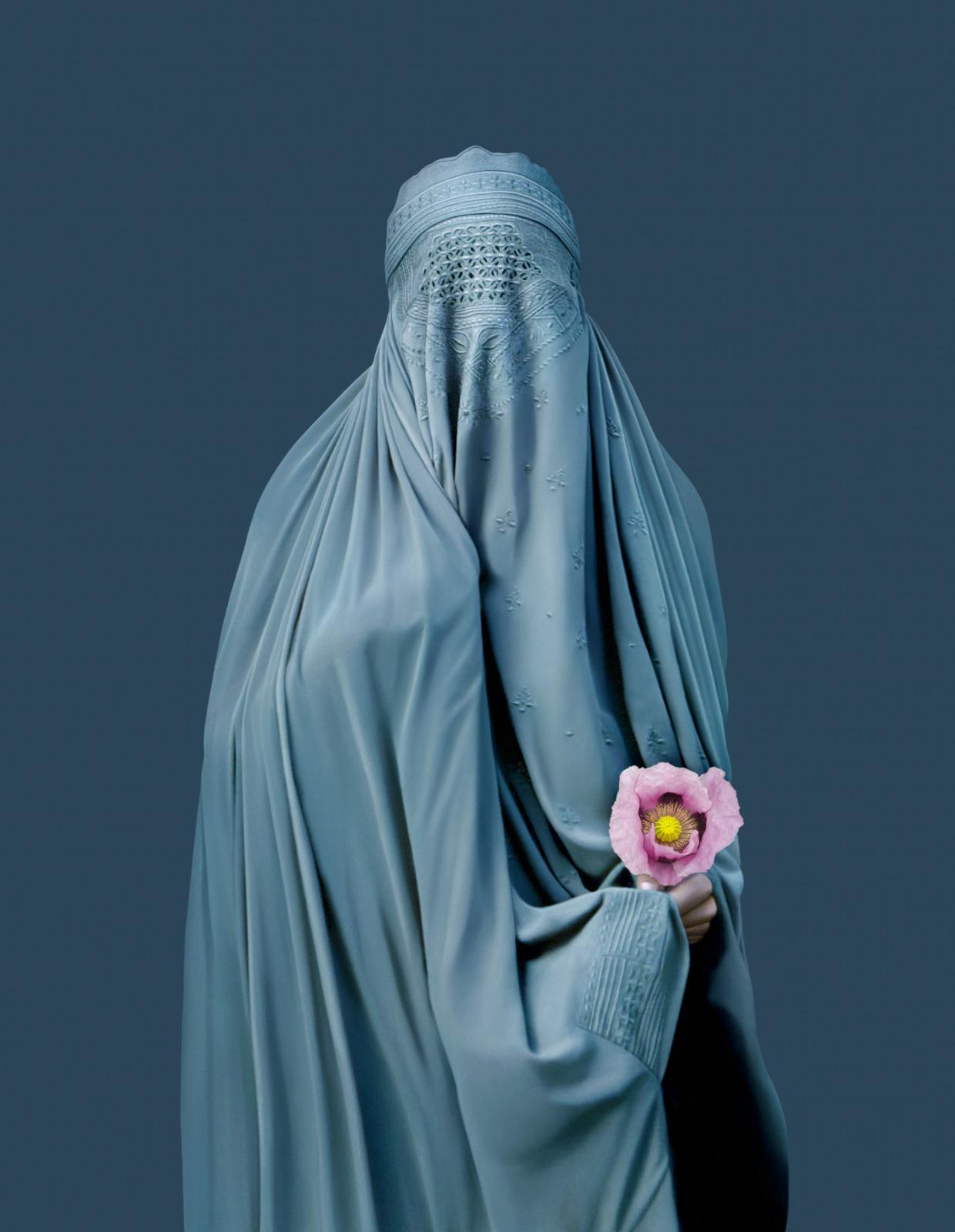 Arab woman with opium flower