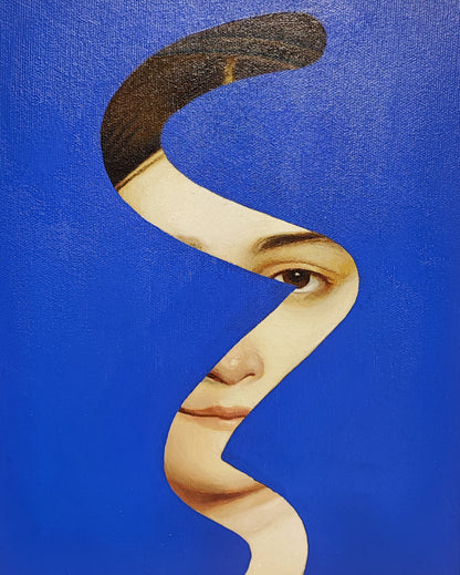 Blue Fake Abstract (Ingres)