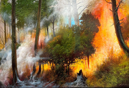 Fiamme in un bosco ligure