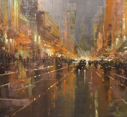 New York fading blue IV