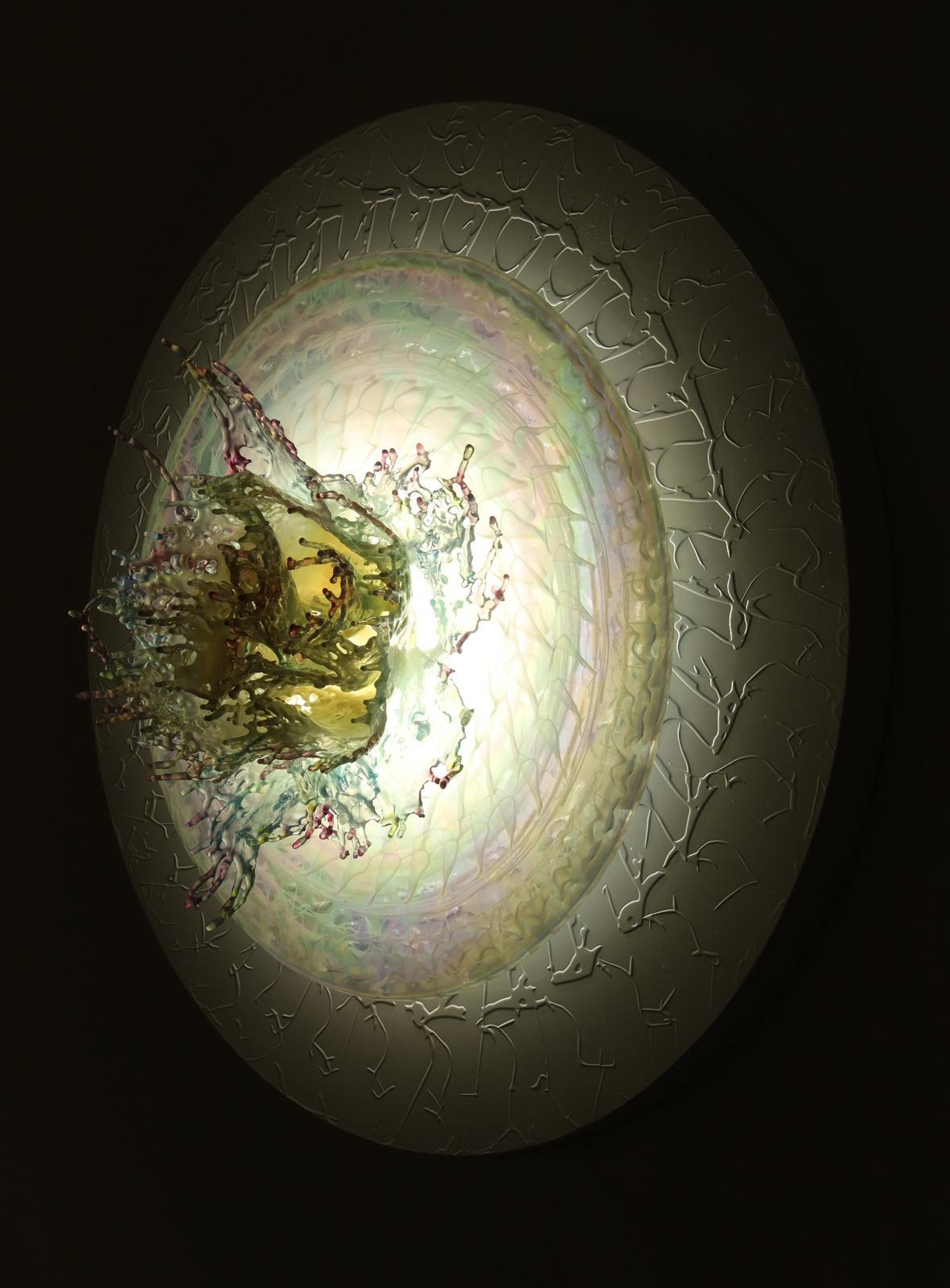 Light disk white lotus