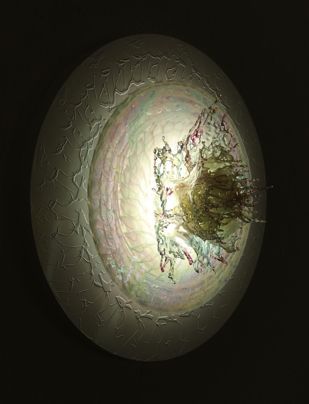 Light disk white lotus