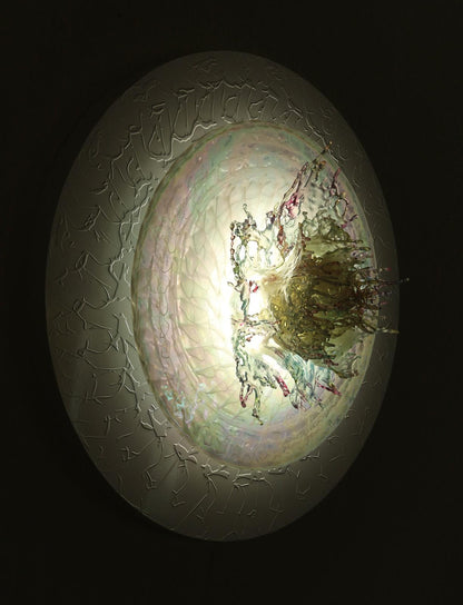 Light disk white lotus