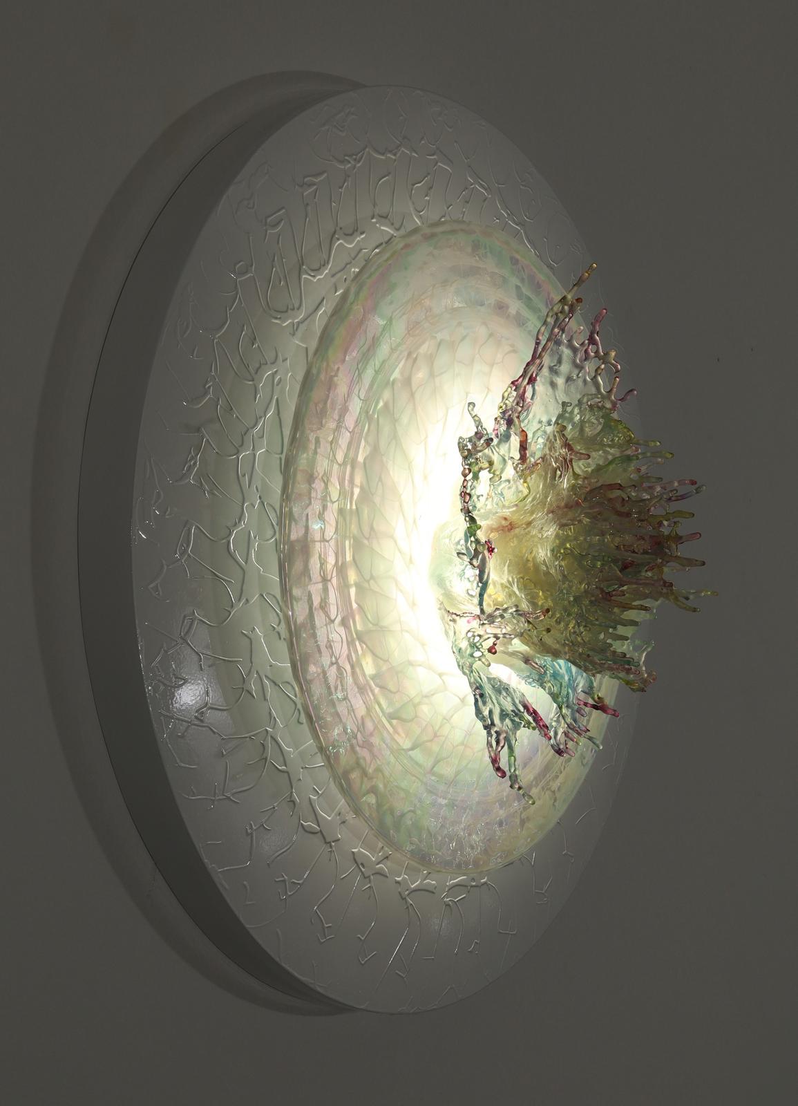 Light disk white lotus