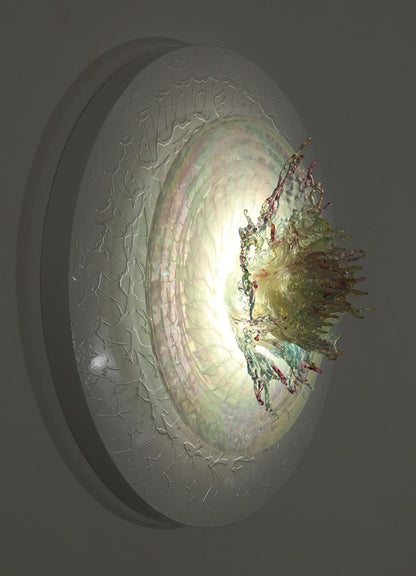 Light disk white lotus