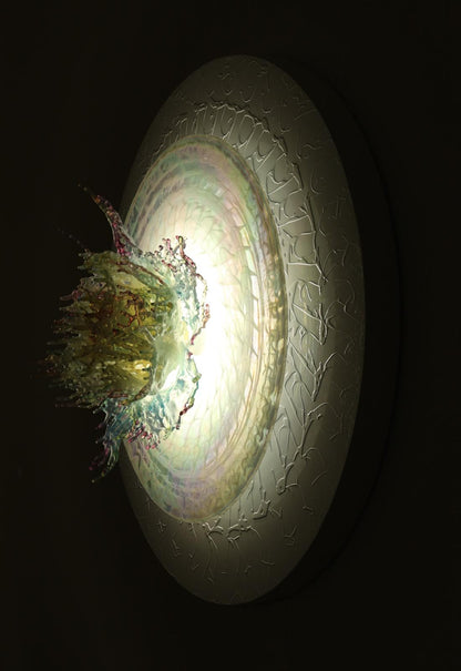 Light disk white lotus