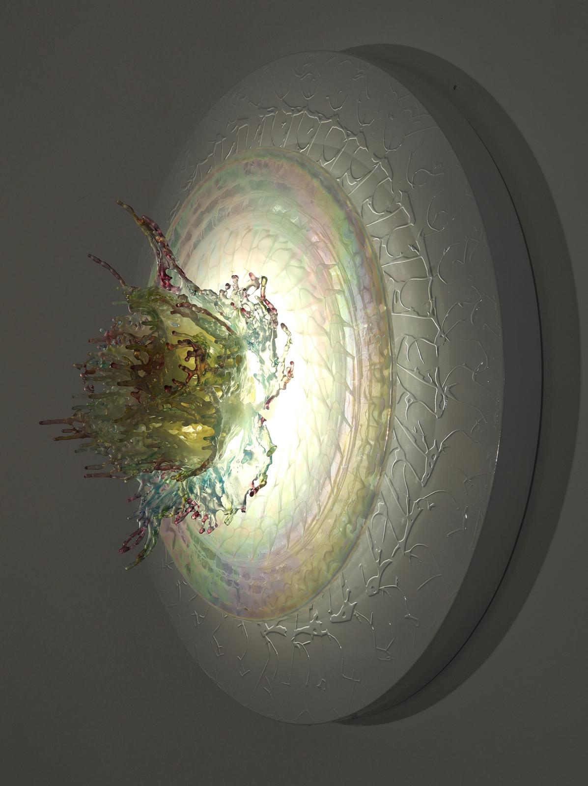 Light disk white lotus