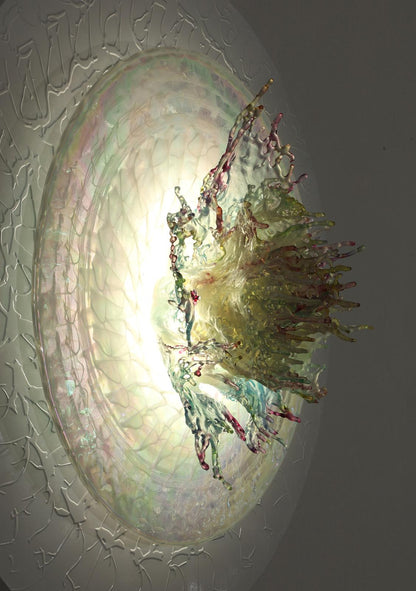 Light disk white lotus