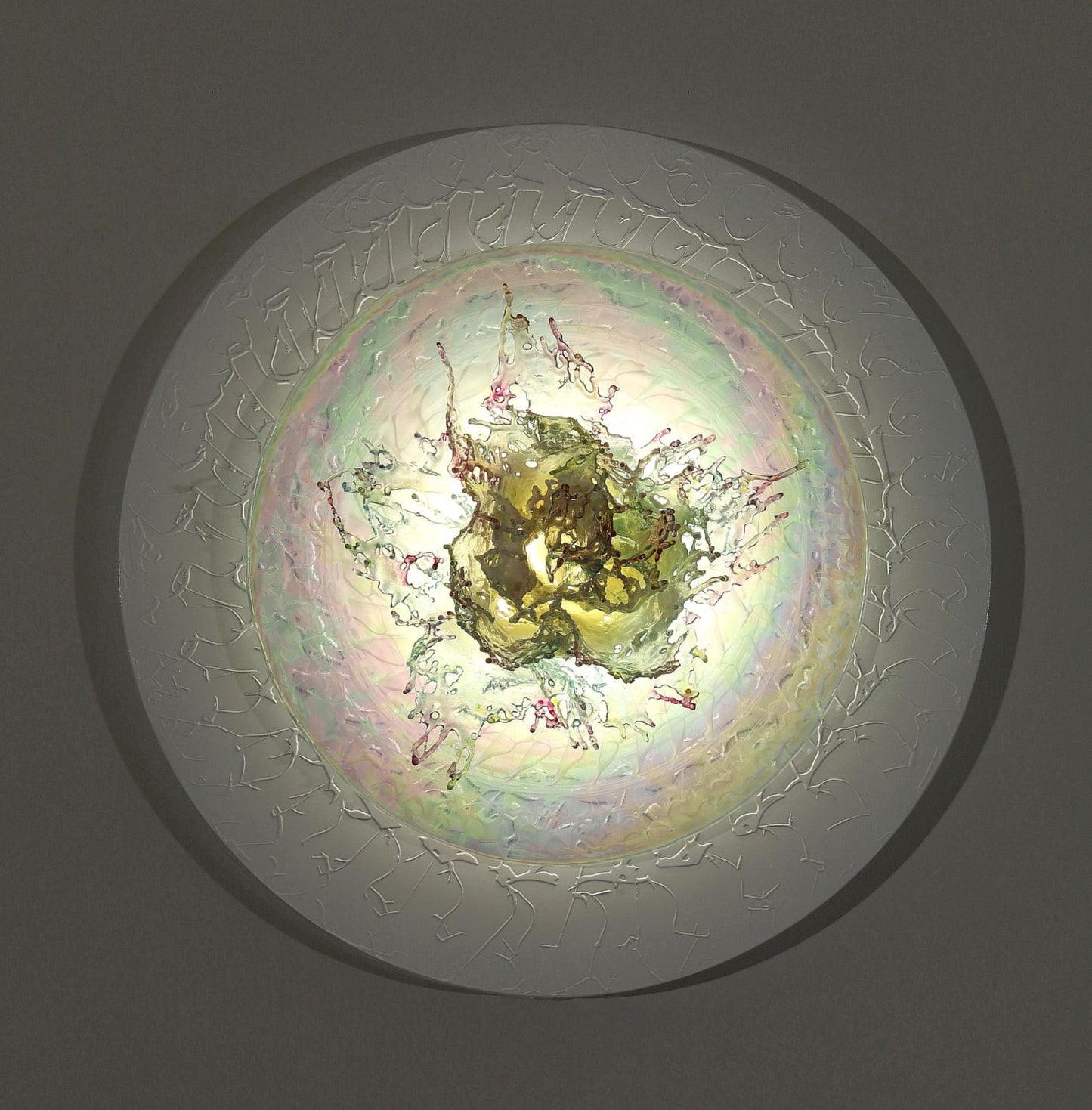 Light disk white lotus