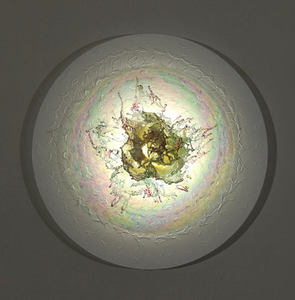 Light disk white lotus