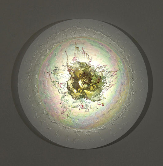 Light disk white lotus